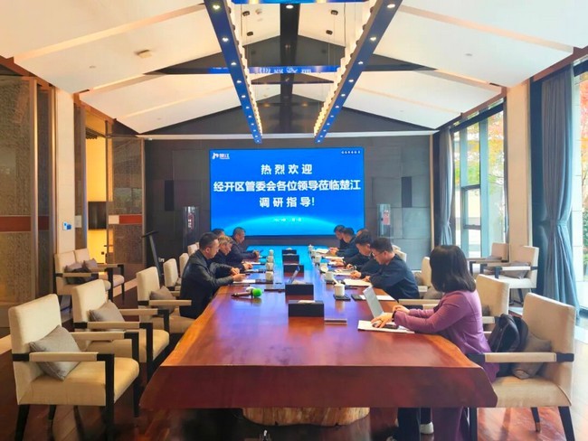 芜湖经开区管委会主任周浩一行莅临3377体育网官网入口新材调研指导